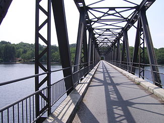 Bridge over the reservoir at Marcillac-la-Croisille