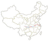 Section of the high-speed line Shanghai – Wuhan – Chengdu