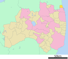 Lokasi Shinchi di Prefektur Fukushima