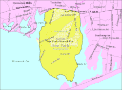 Map of Shinnecock Reservation