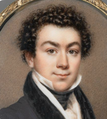 Sidney Augustus Holly, miniature portrait (c. 1830) Sidney Augustus Holly miniature.png