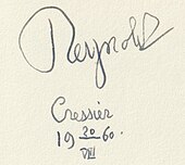 signature de Gonzague de Reynold