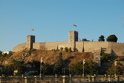Skopje Fortress, where Dušan adopted the title of Emperor at his coronation