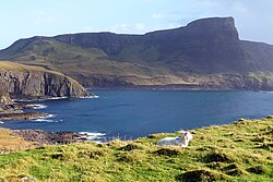 Waterstein Head, una delle più alte scogliere di Skye, visto dalla passerella a Neist Point
