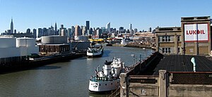 Small tankers unload Newtown Creek