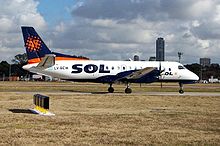 Eine baugleiche Saab 340A der SOL Líneas Aéreas