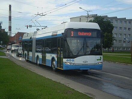 爱沙尼亚塔林的Solaris Trollino 18AC型无轨电车