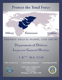 The Defense Hotline is the Inspector General's lead in making civilian employees and service members aware of their duty to disclosure, and the consequent protection. Southwest Asia Poster.pdf