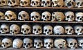 Human skulls at St. Leonard's Church ossuary, Hythe.