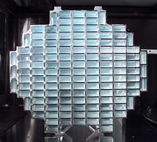 The Stardust dust collector with aerogel blocks Stardust Dust Collector with aerogel.jpg