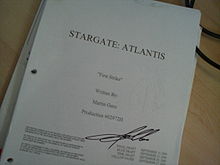 The script for "First Strike". Stargate Atlantis script.jpg