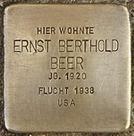 Stumbling block for Ernst Berthold Beer (Heidelberg) .jpg