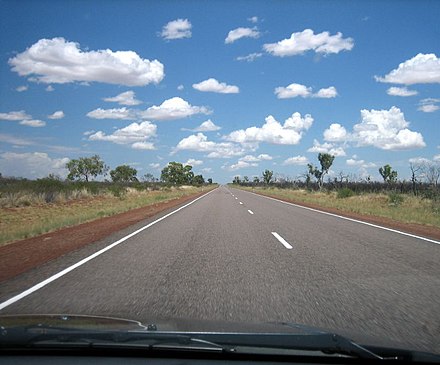 Stuart Highway in the Northern Territory