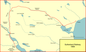 Map of the Sutherland Railway in 1868 Sutherland Rly.png