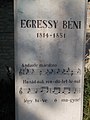 Szózat at base. Bust of Béni Egressy by Kristóf Kelemen. - Simontornya.JPG