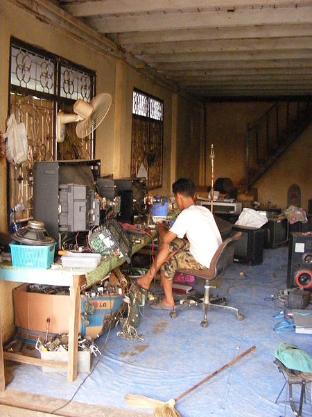 File:TV repair shop in Thailand.JPG