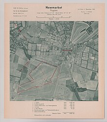 RAF Newmarket on a target dossier of the German Luftwaffe, 1942 Target Dossier for Newmarket, Suffolk, England - DPLA - 7b7a414579c756d3807c7b31d027864a (page 1).jpg