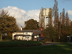 White Horse and Water Tower at Tea Green