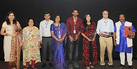 The Director T.S. Nagabhararana with the cast and crew at the presentation of the film ‘Allama’, during the 47th International Film Festival of India (IFFI-2016), in Panaji, Goa on 26 November 2016.