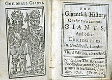 Two pages including one illustration from Boreman's The Gigantic History of the Two Famous Giants (ca 1730-1750) The Gigantic History of the 2 Famous Giants.jpg