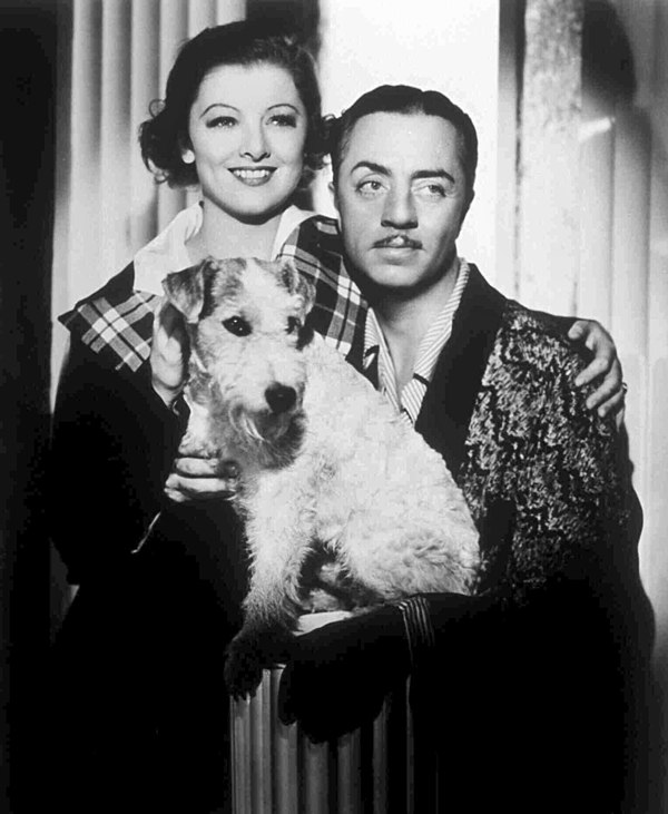 Myrna Loy, William Powell and Skippy