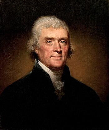 Portrait of Thomas Jefferson by Rembrandt Peal...