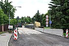 Čeština: Provizorní most přes potok Bušinec vTismice English: Provisional bridge in Tismice, Czech Republic