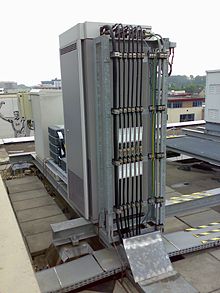   UMTS base station on the roof of a building