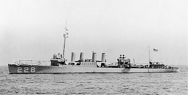 USS John D. Ford, with Commander Paul H. Talbot on board, led the night attack on the Japanese transports on Balikpapan.