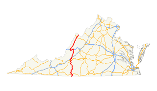 U.S. Route 220 in Virginia section of U.S. Highway in Virginia, United States