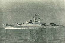 An Indonesian Almirante Clemente class in late 1950s Unidentified Swadeskorta patrol boat, Jalesveva Jayamahe, p99.jpg