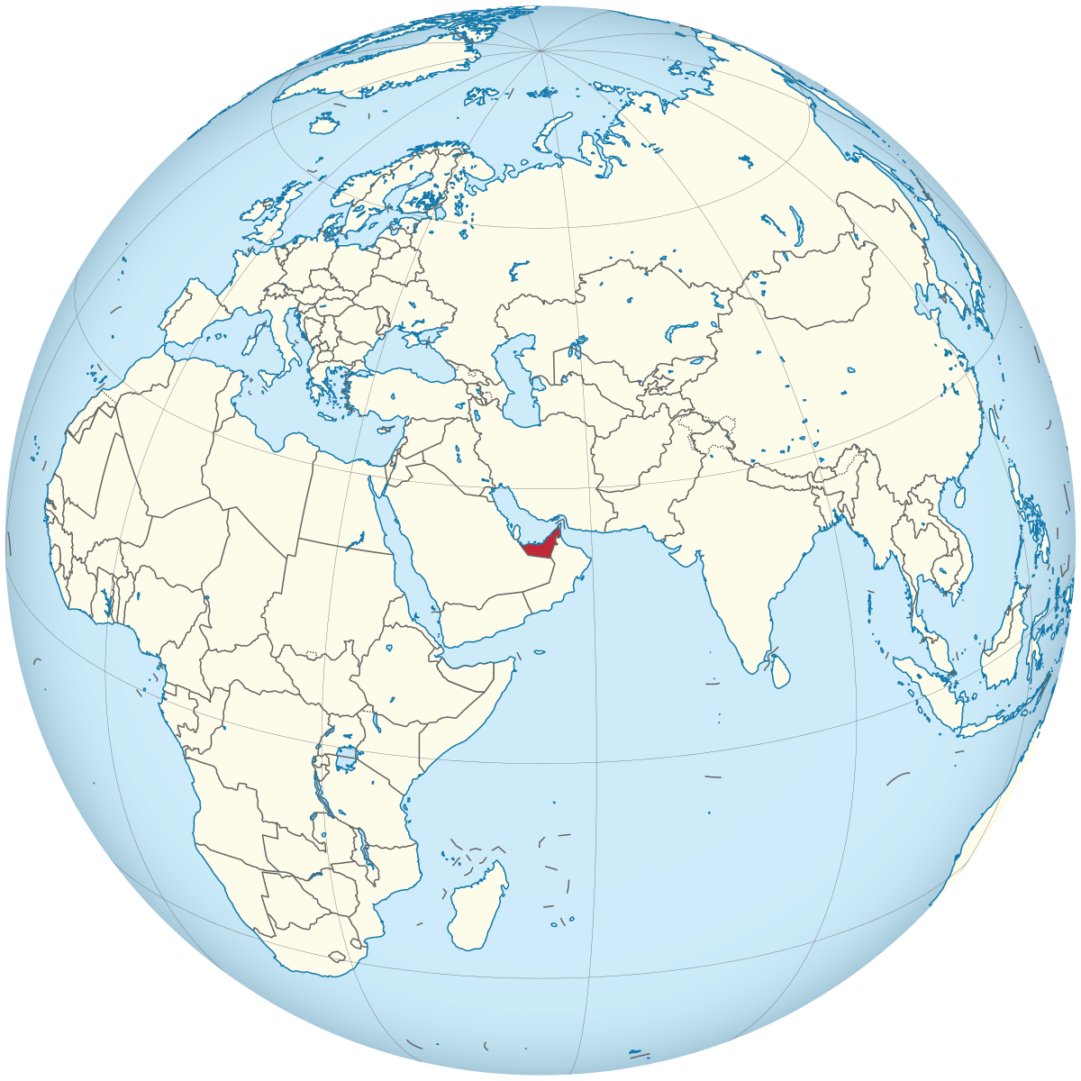 Archivo United Arab Emirates On The Globe United Arab Emirates Centered Svg Wikipedia La Enciclopedia Libre