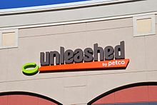 Sign on an Unleashed store that opened in Oregon in 2013 Unleashed by Petco sign (2013).jpg