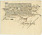 Une « obligation » de la Compagnie hollandaise des Indes orientales, émise en 1623