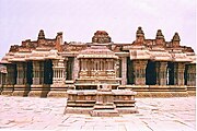 Vitthala temple with musical pillars, Hoysala style multigonal base Hampi
