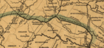 Map of the Virginia Central Railroad in 1852