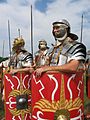 A recreation of Roman legionaries wearing the lorica segmentata, 1st–3rd century