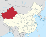 Xinjiang in China (de-facto).svg