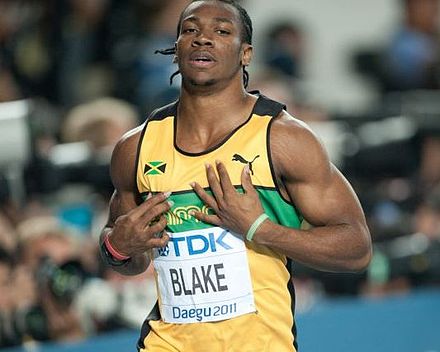 Yohan Blake of Jamaica, winner of the men's 100 metres