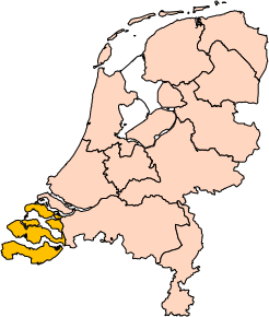Poziția regiunii Provincia Zeeland