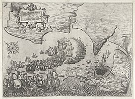 Start of the battle of Cadiz Bay