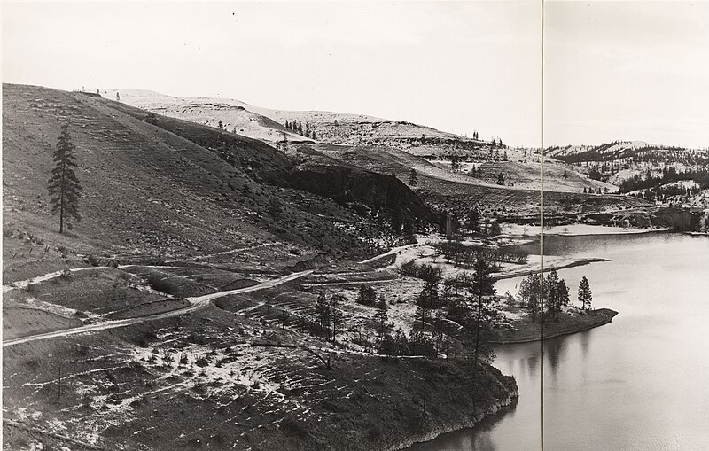 File:"Hawk Creek site from the west" Left part of composite panorama of two images. Taken January 15, 1943. (31ba3461-cc09-4c2e-a64d-58a0a544aed9).jpg