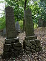 Čeština: Náhrobky s levitskou konvicí a se stromem na židovském hřbitově v Batelově, okres Jihlava. English: Gravestones with a Levite ewer and a tree in the Jewish cemetery by the village of Batelov, Jihlava District, Vysočina Region, Czech Republic.