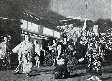 Koi-NO-Yozakura (adaptation of Kabuki). Tsutsui as Fuwa on the far right.