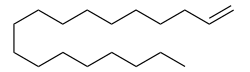 Structural formula of 1-octadecene