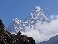 A view of Ama Dablam from the high trail between Phortse and Pangboche