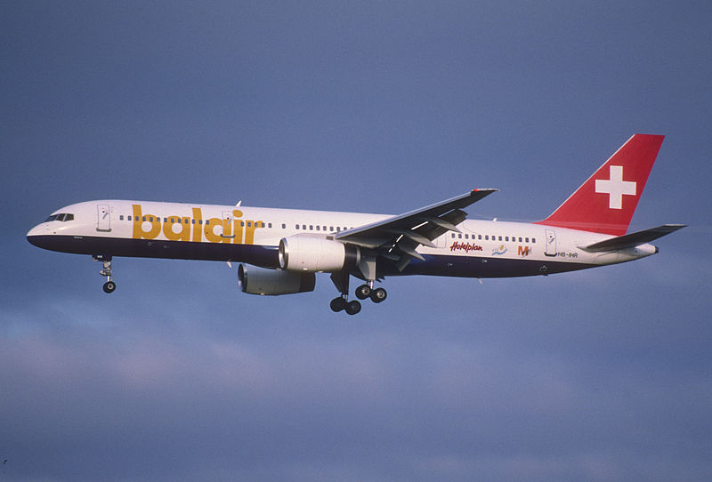 File:139ai - Balair Boeing 757-2G5; HB-IHR@ZRH;21.07.2001 (8354125470).jpg