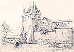 Später abgerissenes Esslinger Tor (um 1800)