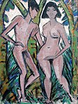 Adam und Eva (tempera på säckväv 1918, Städelsches Kunstinstitut, Frankfurt am Main)