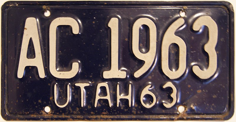 File:1963 Utah license plate.jpg